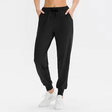 Pantalones deportivos de entrenamiento para mujer, mallas holgadas de Color sólido para correr, pantalones de chándal con bolsillo de cintura alta, Leggings de secado rápido para gimnasio