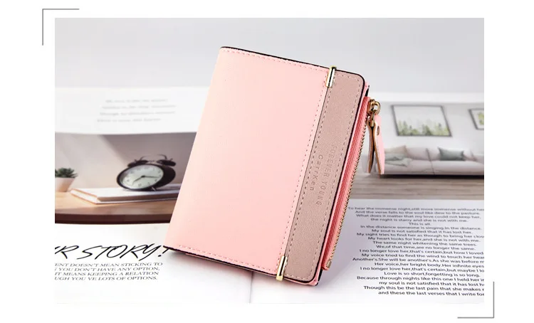 New Women Wallet Small Cute Wallet Women Short Leather Women Wallets Zipper Purses Female Purse Clutch Coin Purse Lady Bags