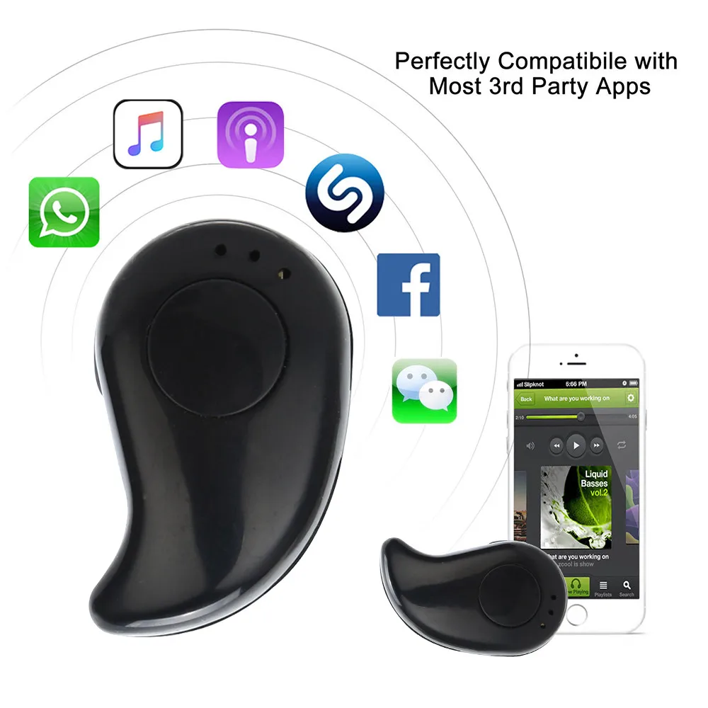 Bluetooth, беспроводные наушники, гарнитура, наушники, S530, мини стерео, в ухо, спортивные наушники с микрофоном для iPhone/samsung, mp3, mp4