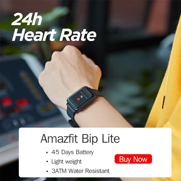 Глобальная версия Amazfit Bip Lite Смарт-часы 45 дней Срок службы батареи 3ATM в соответствии со стандартом водонепроницаемости Smartwatch для Xiaomi