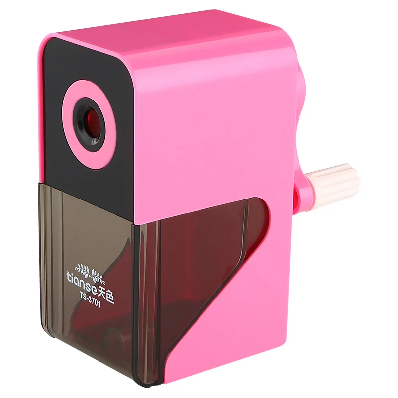 TS-3701-Pink Tianse TS-3700/3701/3702 ручная Механическая точилка Kawaii Студенческая мультяшная точилка для карандаша ручная для детского школьного питания - Цвет: TS-3701-Pink