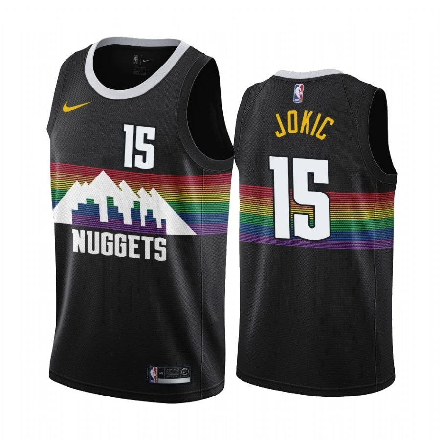 Camiseta de baloncesto de la NBA para hombre, camiseta de Denver Nuggets #15, color negro, de ciudad|Camisetas de baloncesto| - AliExpress