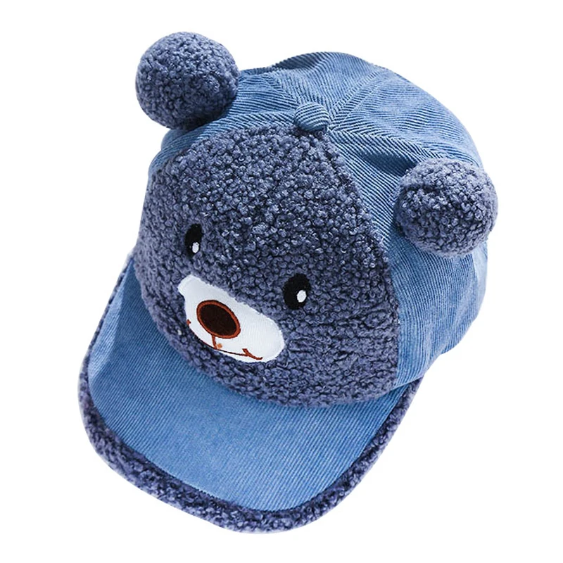 New Arrived Baby Cap Autumn Cartoon Bear Caps Kids Boys Girls Hats Infant Toddlers Baseball Hat Photography Props Beret