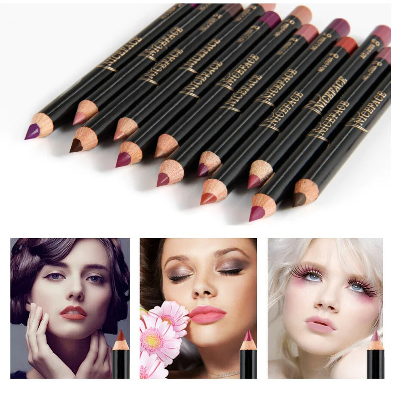 

Fashion Matte Lip Liner Lipstick Pen Long Lasting Pigments Waterproof Smooth Soft Makeup Tool