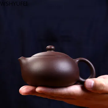 

Chinese Yixing Purple sand Teaware Teapots Tea Pot Full Hand Made Xishi Teapots Purple mud custom gifts 240ml