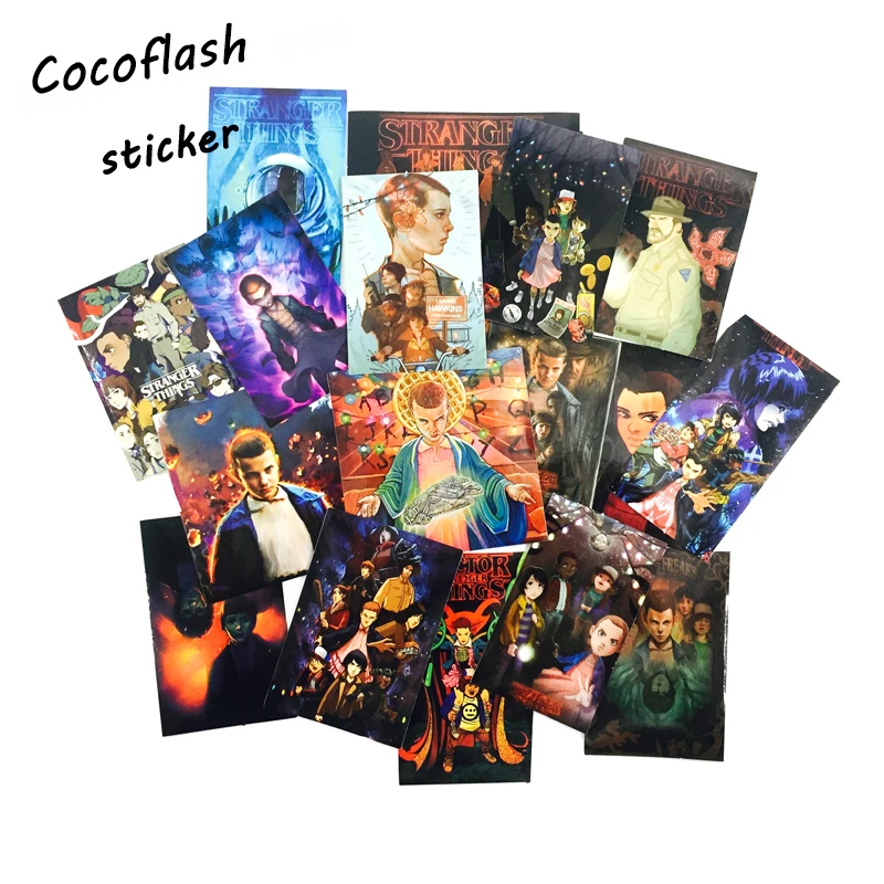 18pcs/lot Stranger Things Little Eleven Funny Sticker Decal For Car Laptop Bicycle Motorcycle Notebook Waterproof Sticker