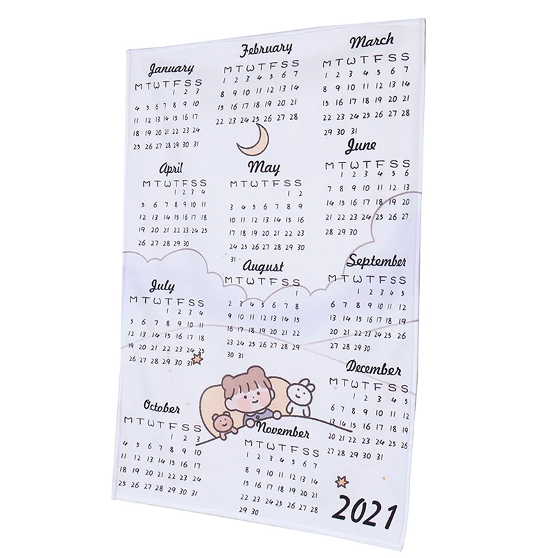 Big Size Or 21 Calendar Fabric Printed Wall Calendar Yearly Diary Study Planner Advent Calendar Cloth Wall Hanging Decor Advent Calendars Aliexpress