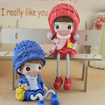 

Originality Cartoon Figure Resin Lovers Suspending A Doll A Living Room Shelf Lovely Small Ornament Goods Of Furniture For
