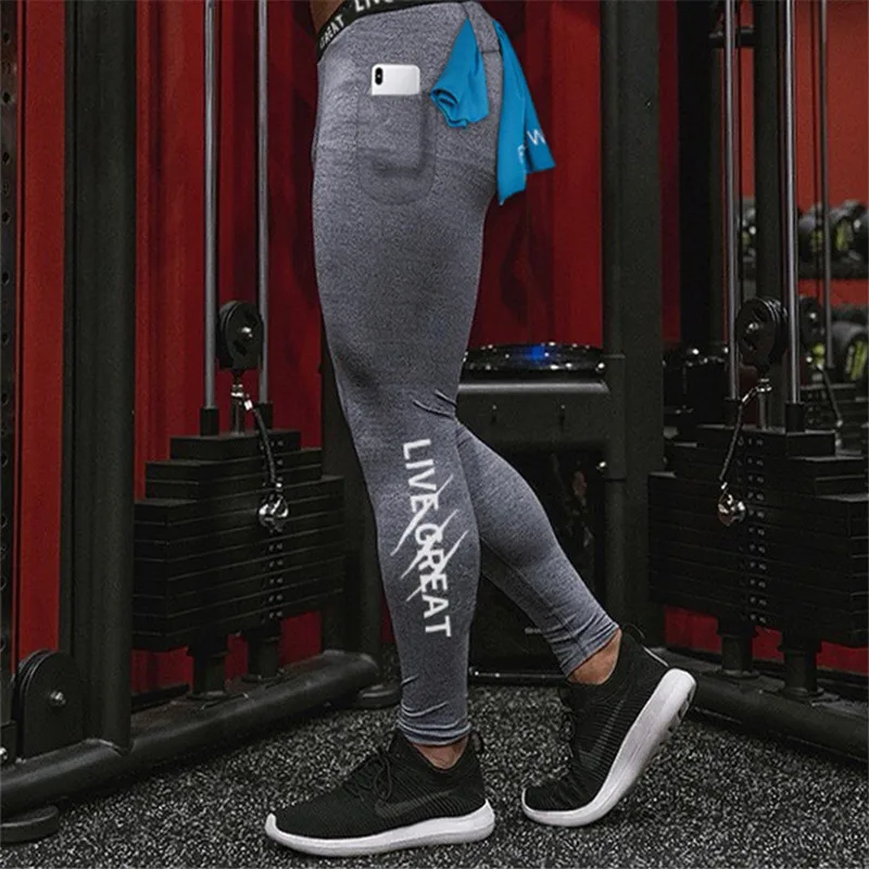 

FRMARO 2019 Brand Men Pants Compress Gymming Leggings Men Fitness Workout Leggings Summer Sporting Tight Fitness Male Long Pants