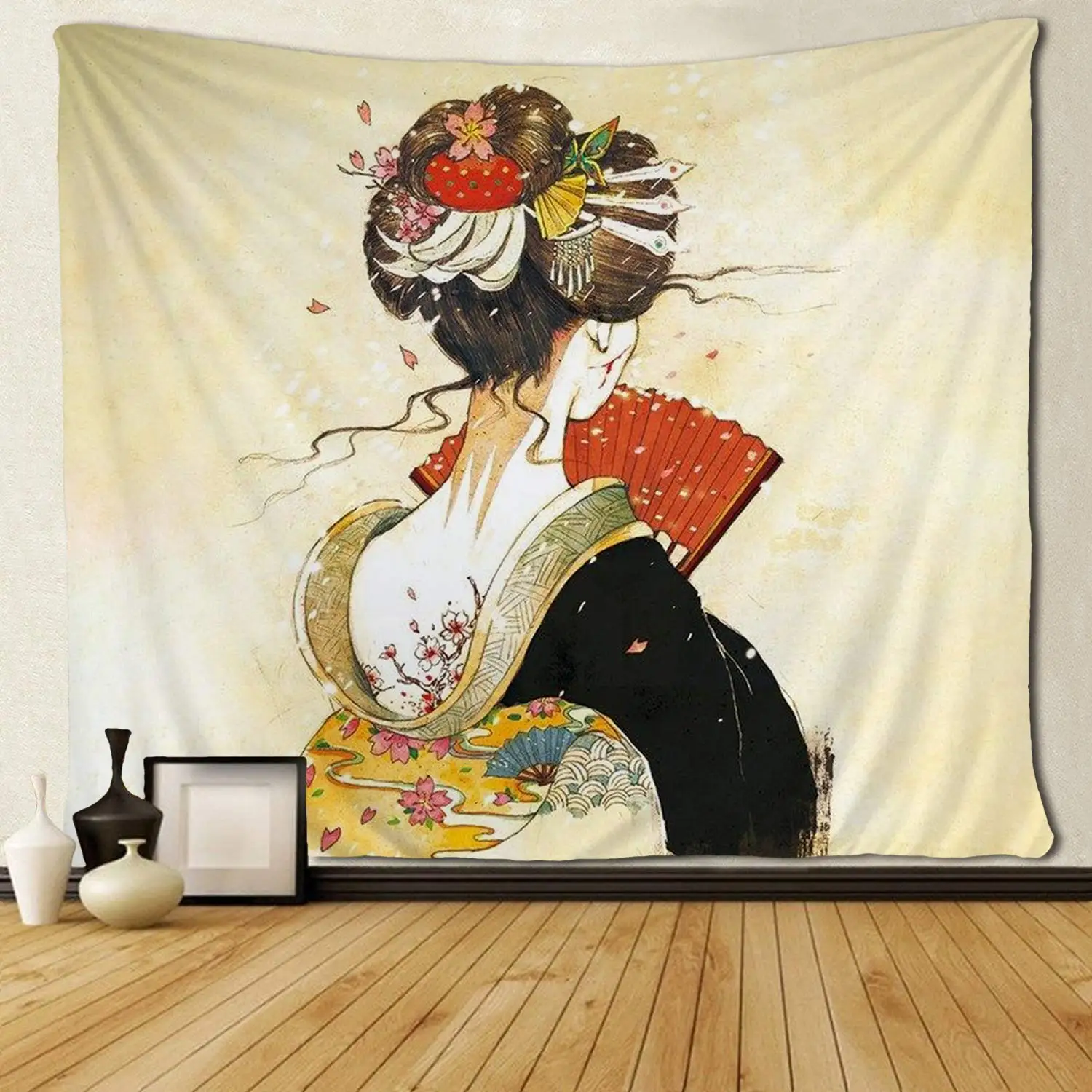 

Beautiful Japanese Girl Art Tapestries Hippie Art for Bedroom Living Room Dorm Room