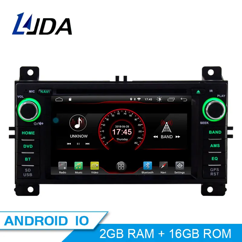 US $280.55 LJDA Android 10 Car DVD Player For JEEP Grand Cherokee 2011 2012 2013 1 Din Car Radio Multimedia GPS Navigation Stereo Audio SD