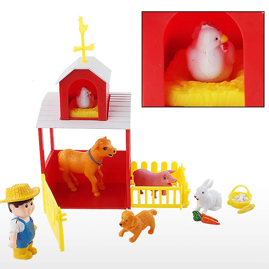 Домашнее украшение модные игрушки для детей DIY Миниатюрный Фермерский домик серия имитационных животных детские забавные развивающие сценические игрушки