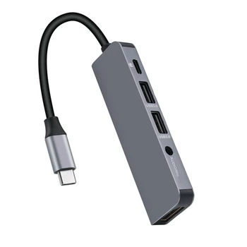 

5 in 1 HUB Type C to HDMI+USB3.0+USB2.0+PD+o USB C Hub Docking Station for Mobile Phone Pc Laptop