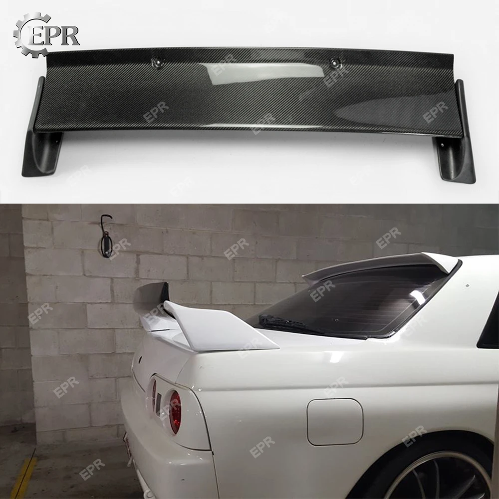 For Nissan R32 Skyline Gtr Rb Style Carbon Glossy And Frp Unpainted Rear Spoiler Wing Exterior Kit Include Support Rod Body Kits Aliexpress