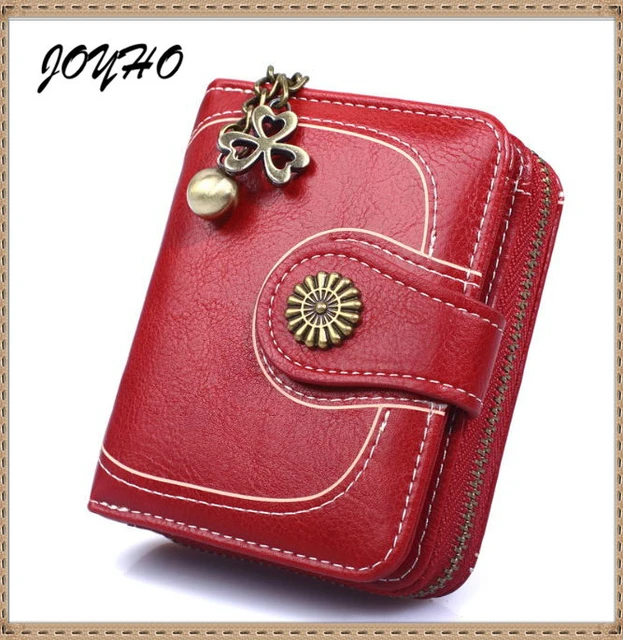  Rauder Luxury Zip Key Chain Pouch, Mini Coin Purse Wallet Card  Holder with Clasp