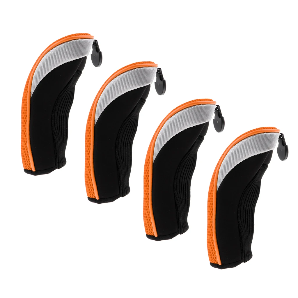 Orange Упаковка из 4 универсальных гибридная насадка для клюшки для гольфа крышка 3,4, 5,7, X Driver Hybrid Обтекатели головные уборы клюшки для гольфа клюшки для Аксессуары для гольфа - Цвет: Orange
