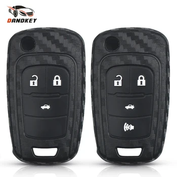 

Dandkey 10pcs 3/4 Buttons Silicone Key Case Carbon Fibe Key Case For Chevrolet Cruze For Buick For Opel 2012 Malibu Aveo 2015