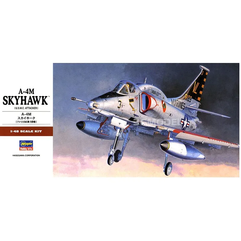 HASEGAWA 07233 1/48 Φ Skyhawk U.S.M.C Attacker модель самолета в сборе строительные наборы
