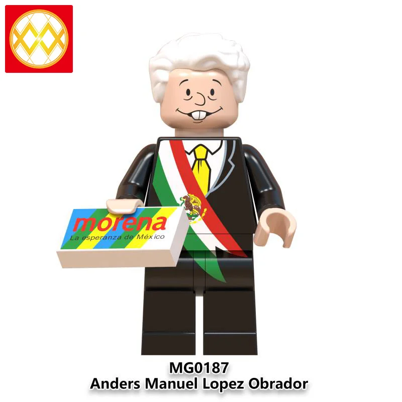 50 шт. пользовательские Звездные экшн-модели Anders Manuel Lopez Obrador обучающая коллекция строительные блоки детский подарок игрушки MG0187