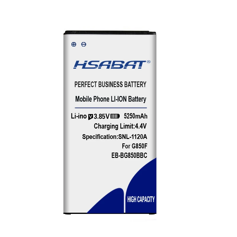 HSABAT новые 5250 мА/ч, EB-BG850BBC Батарея для samsung Galaxy Alpha G850F G8508S G8509V G850 G8508 G850T G850V G850M G850A