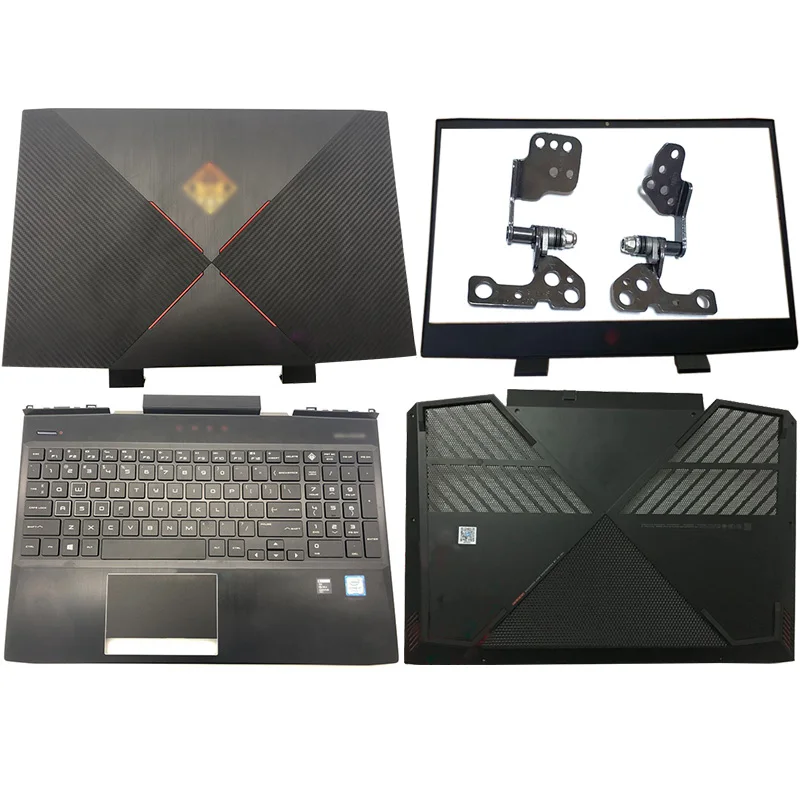 

NEW Laptop LCD Back Cover/Front Bezel/Hinges/Palmrest/Bottom Case For HP Omen 15-DC 15-dc1055TX L30195-001 L30194-001
