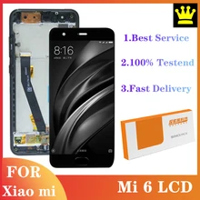 Original para xiaomi mi 6 display lcd tela de toque digitador assembléia display lcd para mi 6 multi toque peças reparo mce16