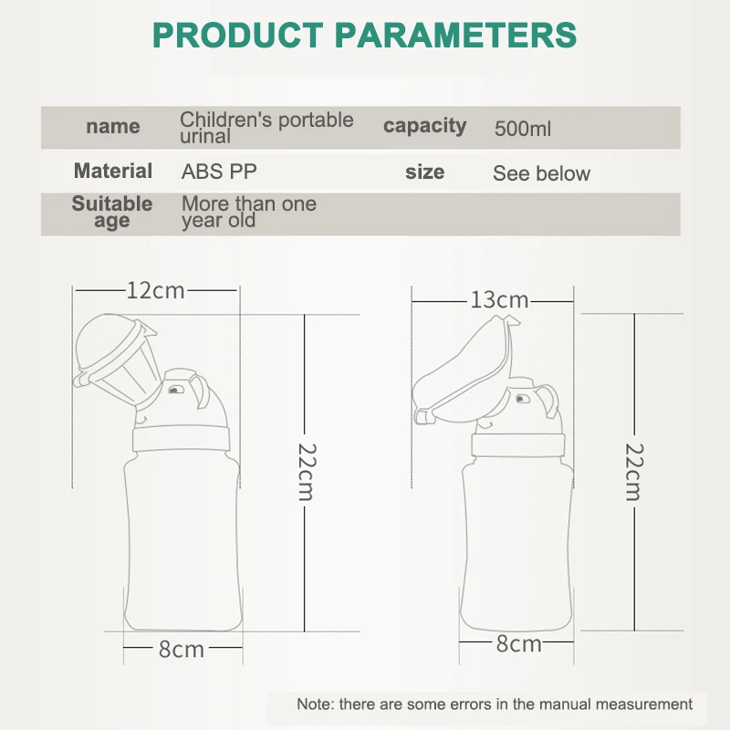 Портативный детский писсуар писуар приучение к горшку Бутылка Чашка водонепроницаемый для маленьких мальчиков и девочек автомобиль самолет поезд путешествия 500 мл емкость