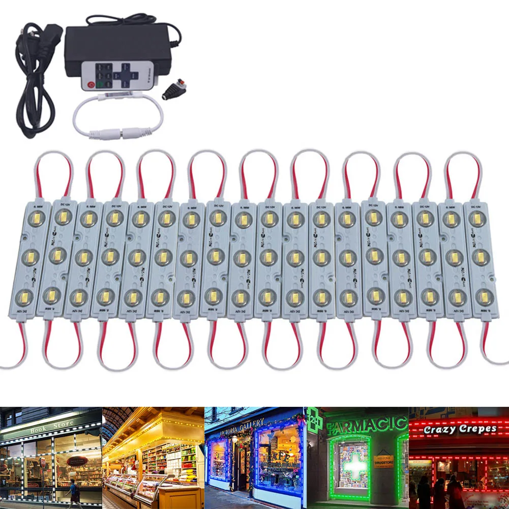 

5 Colors Super Bright SMD 5730 LED Module Light 3LEDs DC12V Waterproof Store Window Lights LED Advertisement Module Light Lamps