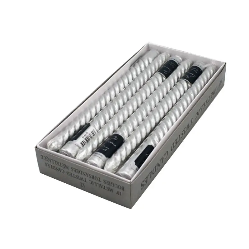 12 Pcs/Set Taper-Spiral Twisted Smokeless Dinner Table Long Candles Wax 69HF | Дом и сад