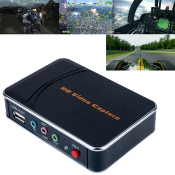 

HD Game Video Capture Card 1080P HDMI YPBPR Recorder For XBOX One/360 PS3 /PS4 TV BOX Recording to USB Disk,One Click No PC Need