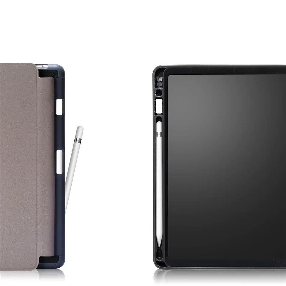 Чехол для iPad Air 3 Funda резиновое покрытие ультра тонкий умный карандаш держатель Слот Мягкий ТПУ+ ПК чехол для iPad 7 7th 10,2