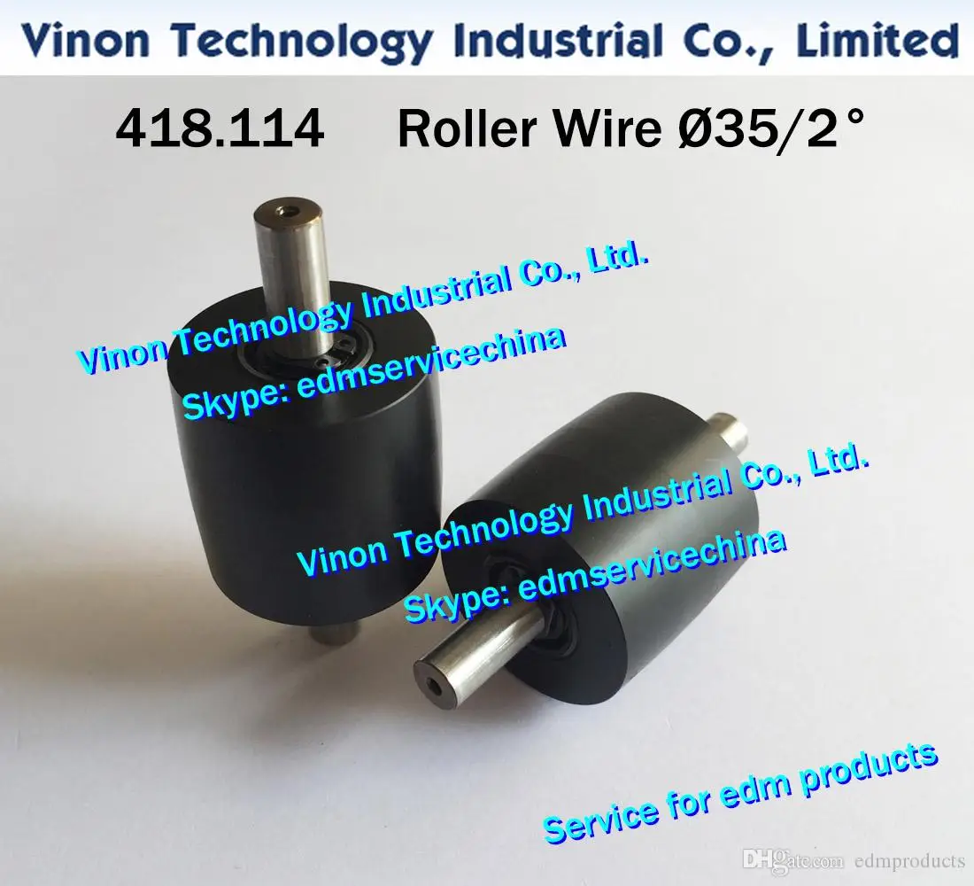 

Agie 418.114.5 edm Reverse Roller Ø35mm 2° for Agie AC150-AC370HSS 418.114,4181145,A418114, A516 Roller wire receptacle complete