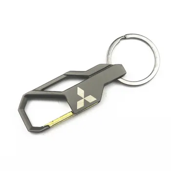 

3D Car Keychain Metal Key Holder Logo Car Fashion For Mitsubishi asx outlander xl 3 lancer pajero 4 l200 Key Chain Ring