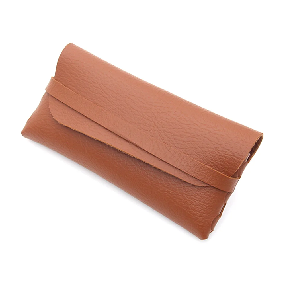 Brown Модные солнцезащитные очки унисекс для близорукости, коробка для очков, мягкий кожаный чехол для солнцезащитных очков для женщин и мужчин, подходящие очки для чтения, ювелирные аксессуары - Цвет: Brown