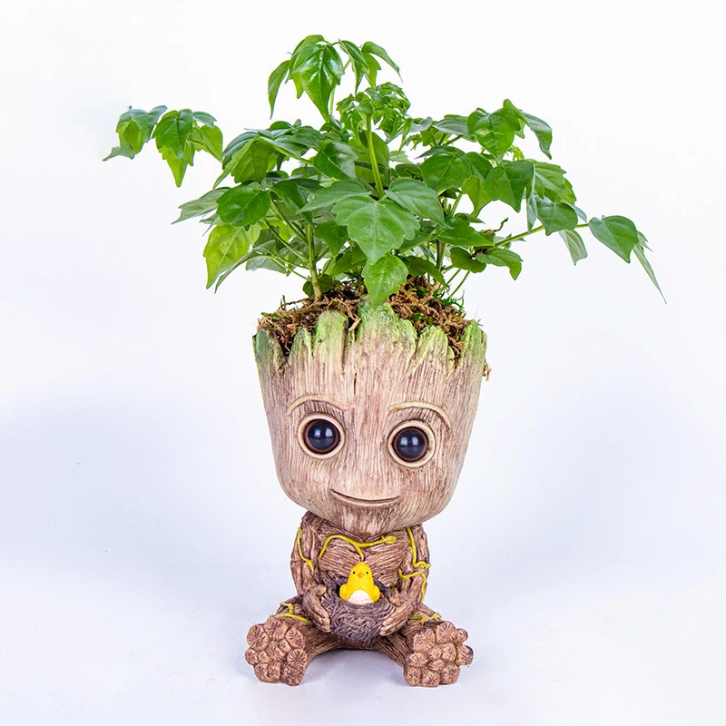 Maceta de cartón para bebé, soporte de maceta para bebés, maceta para plantas, maceta, lindas figuras de acción, juguetes para niños, regalo, decoración de escritorio|Macetas y jardineras| - AliExpress