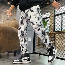 Осенние камуфляжные штаны, мужские Модные Повседневные спортивные штаны, Мужская Уличная одежда, свободные штаны для бега в стиле хип-хоп, мужские спортивные штаны для спортзала, мужские M-2XL