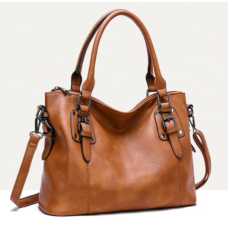 

Fashion Large Leather Shoulder bag Women's Handbag Brand Soft Leather Women's Messenger bags Casual Toe Female Crossbody bag