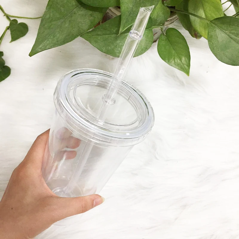 Clear tumbler copo chá gelado Água Suco Copo Plástico Acrílico Transparente 8pk 