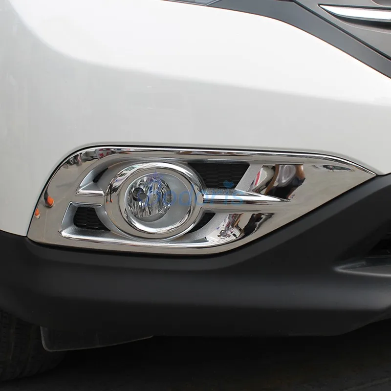 

For Honda CRV CR-V CR V 2012 2013 2014 Front Fog Lamp Cover Light Overlay Foglight Trim Frame Chrome SUV Car Styling Accessories