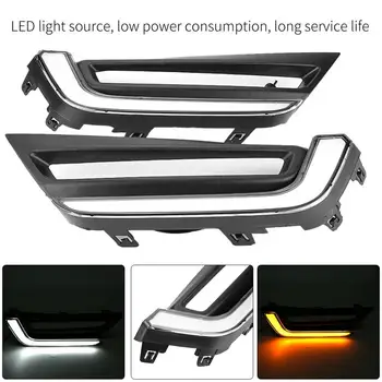 

1 Pair 2-Color DRL Car Daytime Running Light Turn Signal LED Fog Lamp for Honda CRV CR-V 2017-2018 New arrives