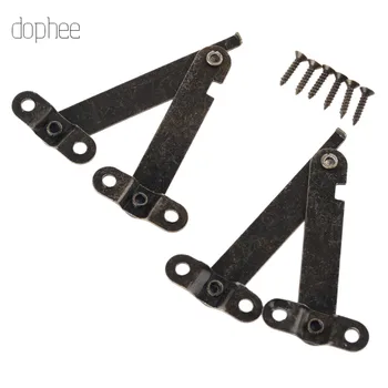 dophee 26pcs Furniture Hinge Antique Bronze Lid Support Hinges For Box Jewelry Chest Cabinet Door Kitchen Cupboard