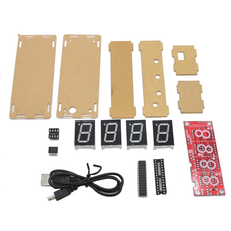 FFYY-Geekstyle 4-Digit Ds1302 светодиодный дисплей Diy Smart Precision Clock Kit с чехол для Arduino