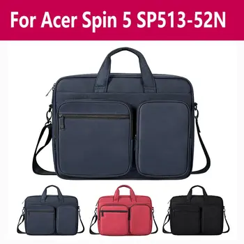 

For Acer Spin 5 Sp513-52n Waterproof Nylon Computer Laptop Solid Notebook Tablet Bag Bags Case Messenger Shoulder for Men Women