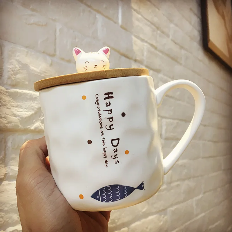 Kawaii Good Morning Kittens Cookie and Milk Cute Thermoses Mug