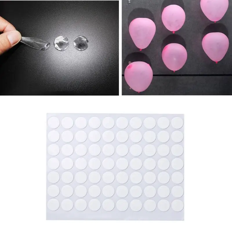 70Pcs Multi-Use Round Sticker Silicone Double-Sided Sticky Dots Self Adhesive Dots Stickers for DIY Craft 20mm