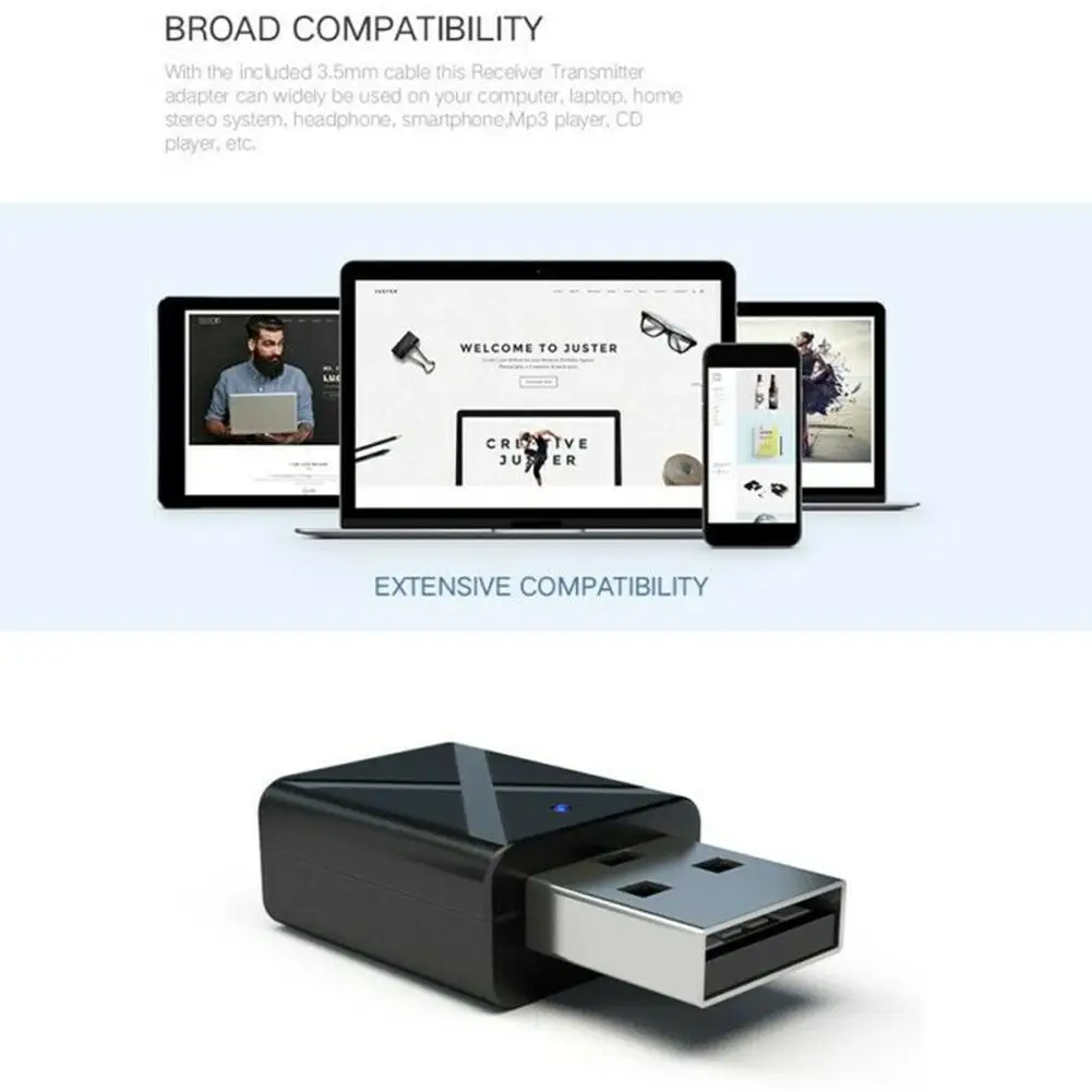 Bluetooth 5,0 аудио приемник передатчик мини стерео Bluetooth AUX RCA USB 3,5 мм разъем для ТВ ПК автомобильный комплект беспроводной адаптер