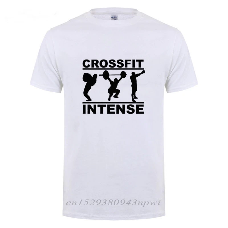 CrossFit Intense T-Shirt Funny Birthday Gift For Dad Father Husband Round T Shirt Fitness Bodybuilding Clothing - AliExpress