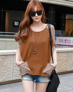 

Fashion brown Logo Printing T Shirts Women's Short Sleeve Fashion 100% cotton Female T-Shirts