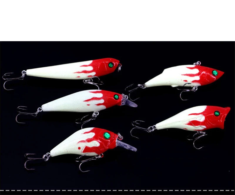 Minnow светящиеся кренкбейт крючки приманка набор спиннинг приманка Смешанная искусственная приманка рыболовные приманки набор наживки рыболовные PESCA снасти в коробке