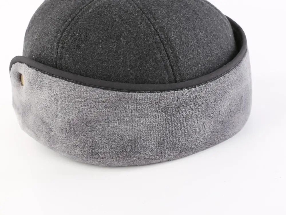 Connectyle New Fashion Winter Hats with Brim Earflap Fitted Visor Hat Warm Faux Fur Baseball Daily Cap for Men